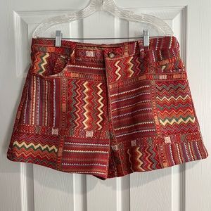 Cider Boho Geometric Shorts
